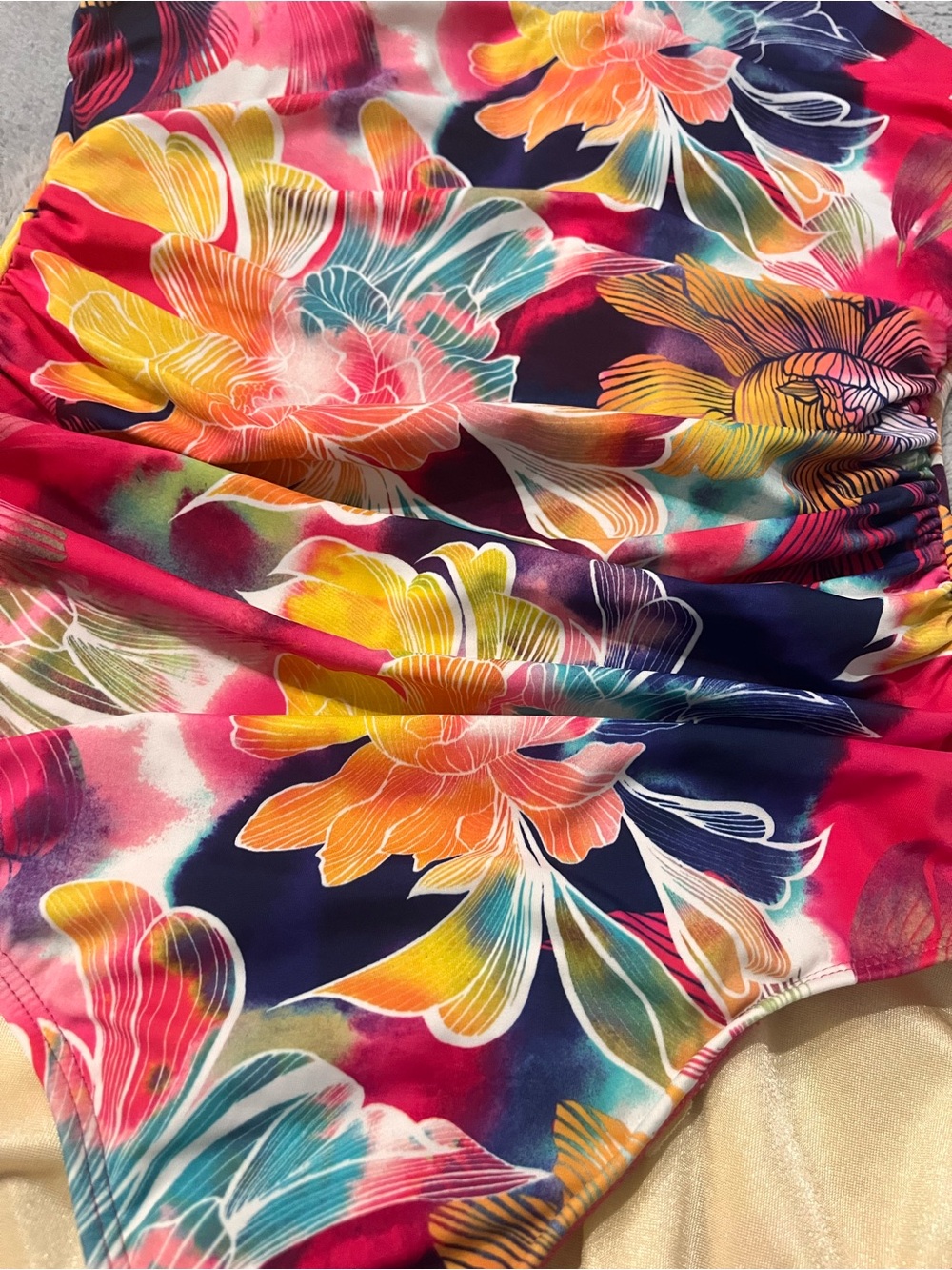 MIRACLESUIT x Talbots Floral One Piece Swimsuit Size 14 - Picture 3 of 8